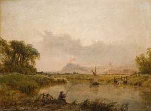 Nottingham From The Trent — Henry Thomas Dawson