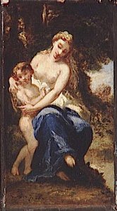 Nymphe Caressant Un Amour — Narcisso Díaz De La Peña