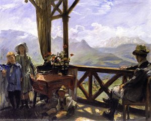 Terraza En Klobenstein, Tirol — Lovis Corinth, Pintura Del Modernismo Temprano