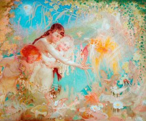 Children And Fairies — William Shackleton, British Aesthetic Movement