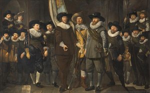 Officers and Other Civic Guardsmen of the IIIrd District of Amsterdam, under the Command of Captain Allaert Cloeck and Lieutenant Lucas Jacobsz Rotgans, Thomas de Keyser, 1632