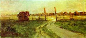 Landscape With An Izba. Sketch — Исаак Ильич Левитан