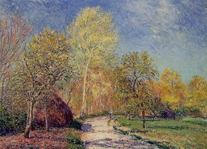 A May Morning In Moret — Alfrēd Sislē, Impressionist Style