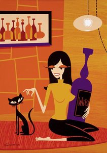 Girl With Magnum — Josh Agle (shag), Pop Surealism