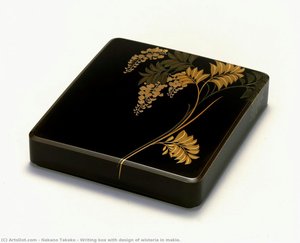 Writing Box With Design Of Wisteria In Makie. — Nakano Takeko