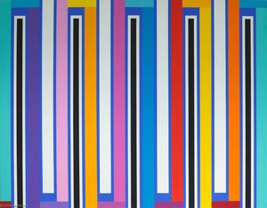 White Stripes (diptych, Panel 1 Of 2) — Mick Maslen, Pop Art
