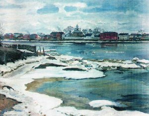 Floating Ice On The Dvina River — Sergey Arsenievich Vinogradov