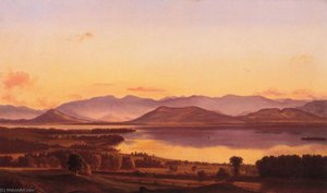 Lake Champlain And Burlington Bay — Charles Louis Heyde, Hudson River School