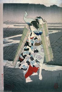 Lovers At Night On A Moor — Tsukioka Yoshitoshi