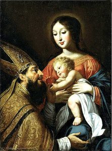 Virgin And Child And St Augustine — Guy François