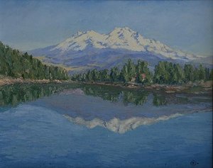 Mt. Shasta Reflected, (painting) — Mary Agnes Yerkes