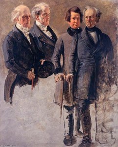 The Marquess Of Breadalbane With Lord Cockburn, The Marquess Of Dalhousie And Lord Rutherfur — George Harvey