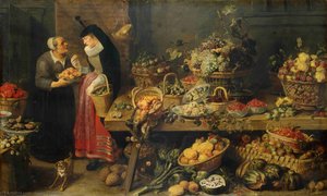 A Fruit Stall — Frans Snyders, Baroque