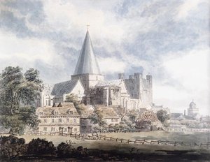 Rochester Cathedral And Castle, From The North­east — Thomas Girtin
