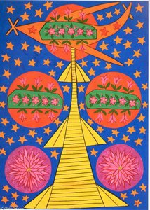 An Outer Space Memory — Maria Primachenko, Naive Art