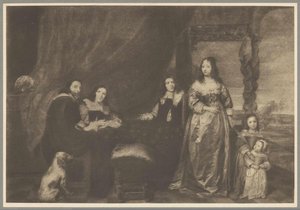 Portrait Of An Unknown Family On A Terrace, 1645-1648 — Гонсалес Кокс