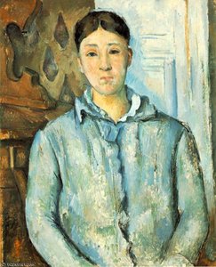 Madame Cézanne En Bleu,1886, The Museum Of Fine Arts — Paul Cézanne, Impressionism