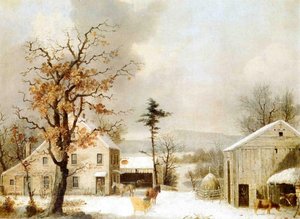 Jones Inn, Winter — George Henry Durrie