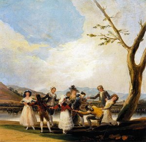 Blind Man's Buff — Francisco José De Goya Y Lucientes, Rococo Style