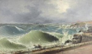 Approaching Harbour In Choppy Seas — Luigi Maria Galea