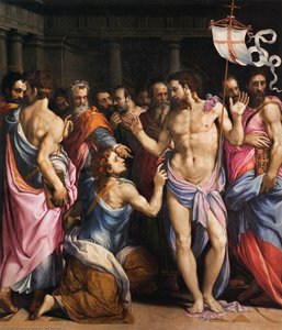 La Incredulidad De San Tomás — Cecchino Del Salviati, Italian Mannerism