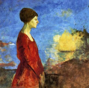 Early Moonrise: Portrait Of Miss Wilson — Charles Webster Hawthorne, Luminism