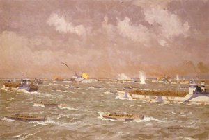 D Day Landing Craft Going In To The Beaches, 6 June 1944 — Norman Wilkinson