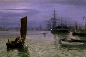 The Last Boat In — Charles Napier Hemy