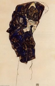 El Hombre Inclinándose Profundamente — Egon Schiele, Expressionist Painting