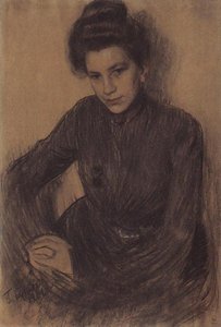 Portrait Of Z. Proshinskaya — Boris Mikhailovich Kustodiev, Realism