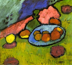 Still Life With Fruit Dish — Alexej Von Jawlensky, Expressionist Style