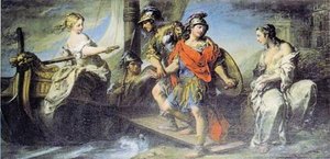 Jerusalem Delivered Rinaldo Leaving Armida — Charles-andré Van Loo