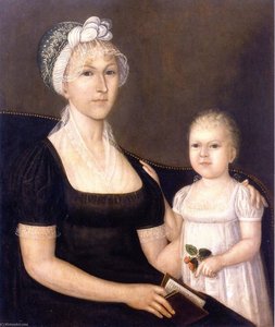 Mrs. Abraham White, Jr. And Daughter Rose — Joshua Johnson