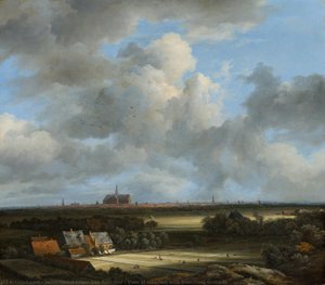 View Of Haarlem With Bleaching Grounds — Jacob Isaackszoon Van Ruisdael, Dutch Golden Age