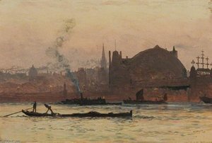 The Thames Near Charing Cross, London — William Lionel Wyllie