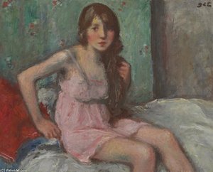 Jeune Fille Assise — Georges D'espagnat