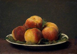 Peaches On A Dish — Henri Fantin-latour