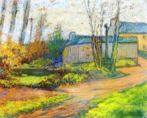 Landscape With Small Houses — Ferdinand Guillaumin, Impressionism