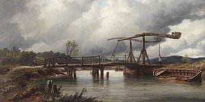 A Swing Bridge On The River Ouse — Thomas Lound