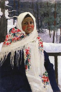 Girl In Russian Shawl — Igor Emmanuilovich Grabar