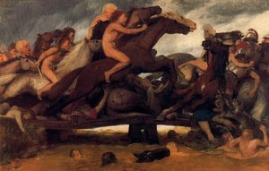 Combat Sur Un Pont 1 — Arnold Böcklin