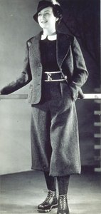 Woman in Jacket and Knickerbockers by Skihütte
