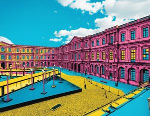Cyan Reverie: Palazzo Giallo — Jacques Villedieu, Pop Art