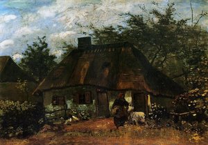 Cottage And Woman With Goat — Vincent Willem Van Gogh, Post-impressionism
