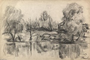 Village Pond — Pyotr Konchalovsky