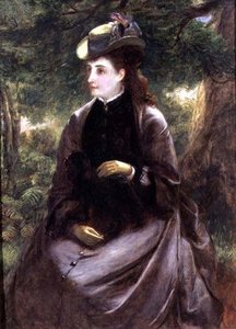 Portrait Of A Lady Resting With Her Dog — William Powell Frith