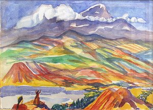 Landscape With Mountains — Martiros Sarian, Expressionism