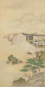 Murasaki Shikibu Gazing at the Moon (Murasaki Shikibu kangetsu zu)