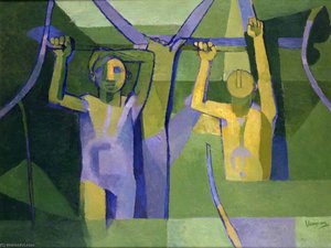 Water, Trees And Figures Ii — John Keith Vaughan