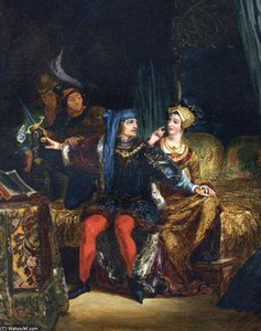 Carlos Vi Y Odette De Champdivers — Eugène Delacroix